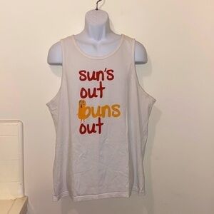 Extremely Rare Unisex 2016 Sausage Party “Sun’s Out Buns Out” Tank Top